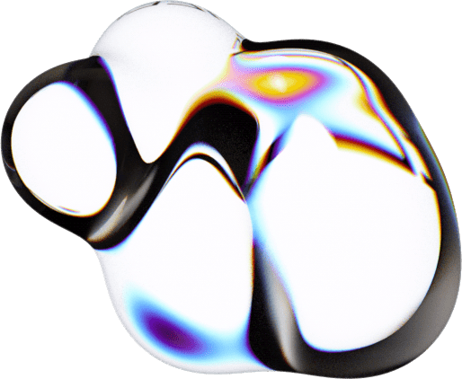 Floating amorphous bubbles with DC Design Week text inside